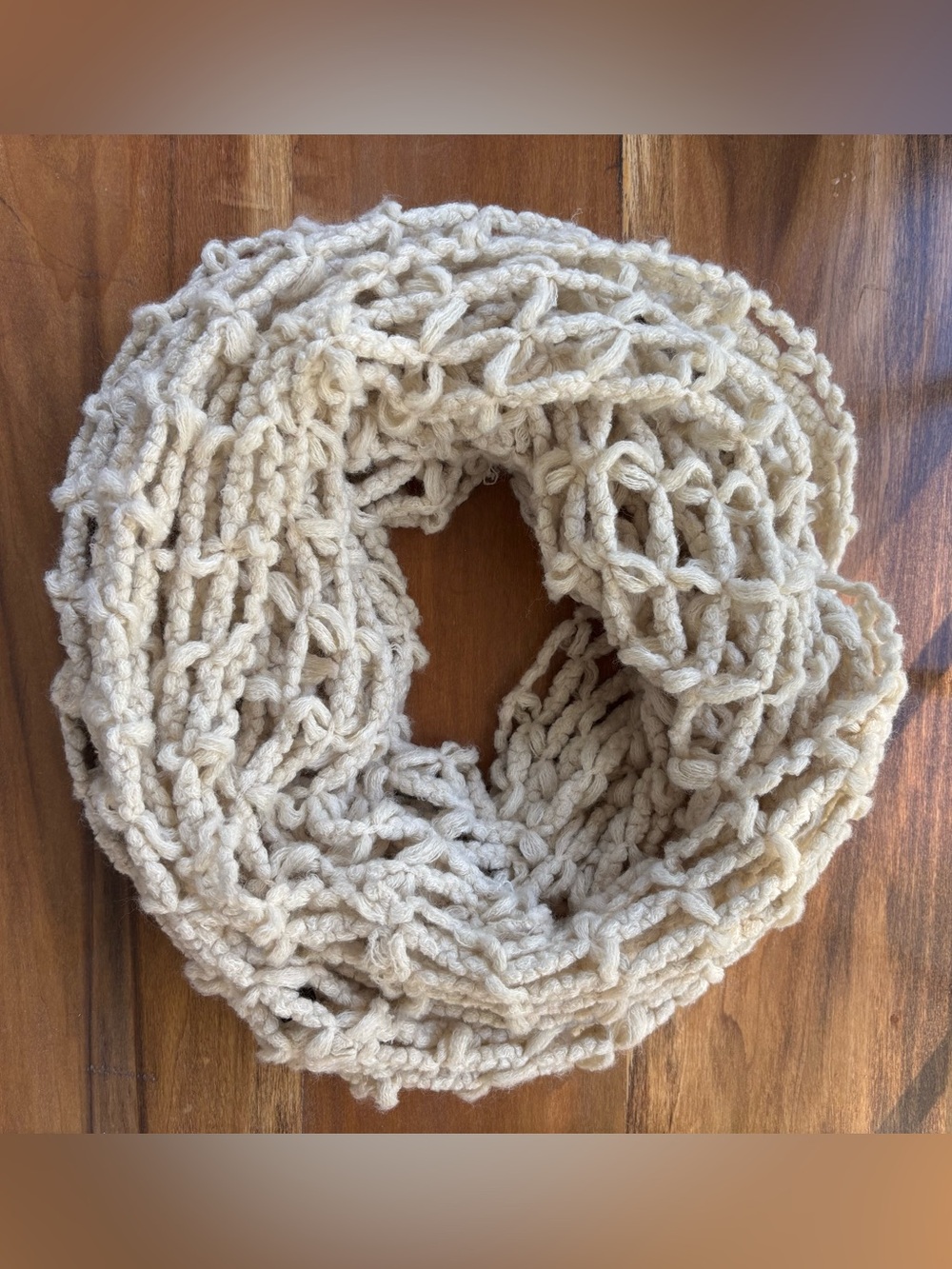 Stitch Fix Cream Chunky Knit Infinity Scarf